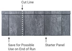 Sentry Slate Metal Shingle Cut and Stagger